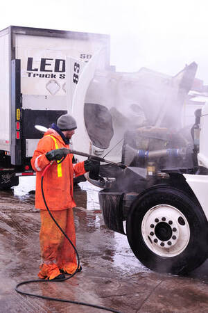 Leduc Moving and Storage trucks are clean and safe.